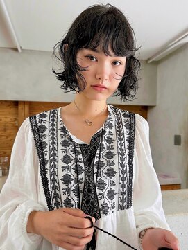 テトヘアー(teto hair) フレンチボブ ボブパーマ ボブレイヤー 質感パーマ 黒髪ボブ