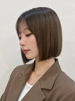 キアラ(Kchiara)&nbsp;切りっぱなしボブ/ナチュラルブラウン/小顔/ヘーゼル