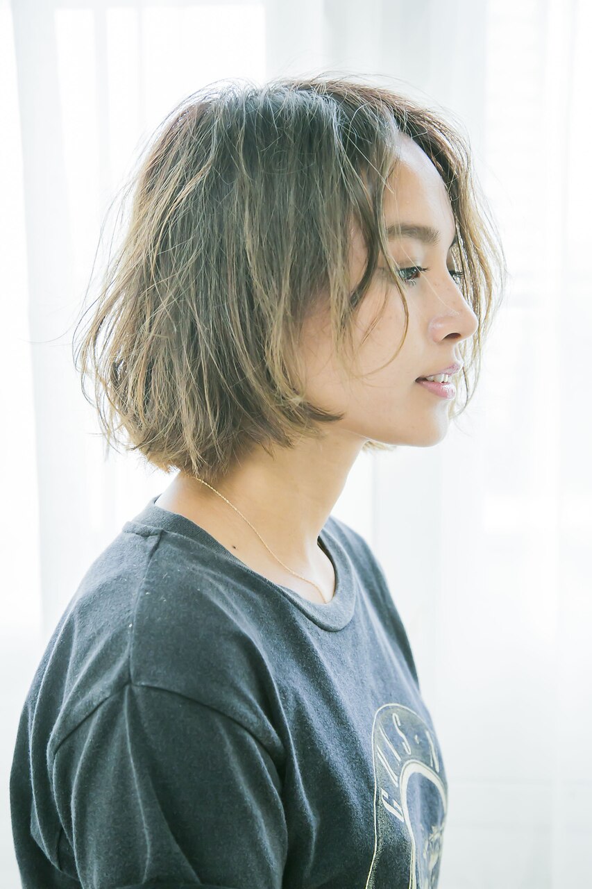 外国人風洗いざらしボブ：L006326338｜クロエ 恵比寿(Cloe)のヘア