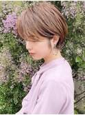 大人かわいい耳掛け小顔ショートボブ　20代30代40代　銀座