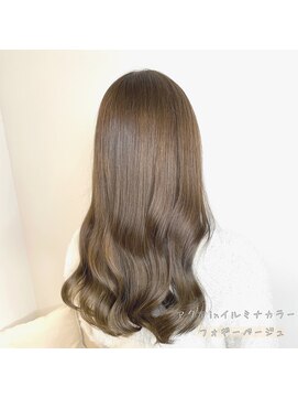 ジーナ 銀座中央通り(Zina) 小顔セミウェットウェーブピンクベージュハイライトカラー