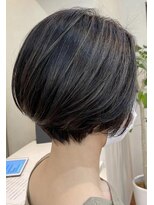 ネックス 表参道本店(nex)&nbsp;nex表参道　ショートボブ　ハイライト　アッシュ　白髪