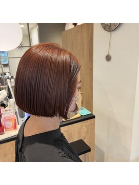 アルマヘアー(Alma hair by murasaki) ◎オレンジレッドのお洒落ミニボブ◎
