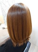 髪質改善トリートメントでミディアムストレート