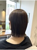 柔らかベージュ◎ぱつっとボブ