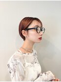 ピンクショート/耳掛けショート/抜け感ショート