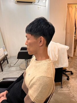 ソイクフ 四条大宮店(SOY-KUFU) 【soy-kufu】MEN'S HAIRアッシュブラックベリーショート