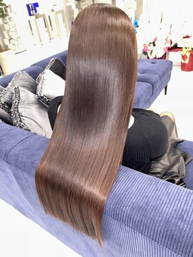 スリーディーヘア(3D Hair) ストレート×グレーベージュ【髪質改善トリートメント/銀座】