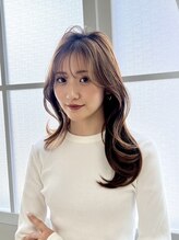 ノイズ オオサカ(NOISM) 小顔外ハネミディアムアッシュ20代30代40代くびれミディ韓国ヘア