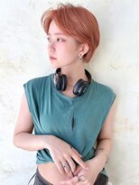 アエレ アヴェダ ゆめが丘ソラトス店(aere AVEDA)&nbsp;ブリーチ◎オレンジカラー×丸みショート[ゆめが丘]
