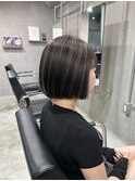ボブグレージュハイライト/ステップボーンカット/船橋