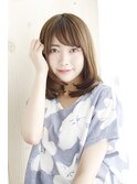 レイヤーカットウェットヘアデザインカラーオリーブベージュ/141