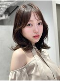 韓国ヘア/レイヤーカット/くびれヘア/顔まわりカット/前髪カット