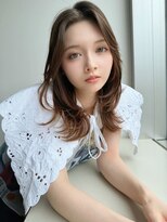 ホスタ 大阪梅田店(fosta)&nbsp;ベージュインナーカラーショートボブレイヤーミディアム前髪