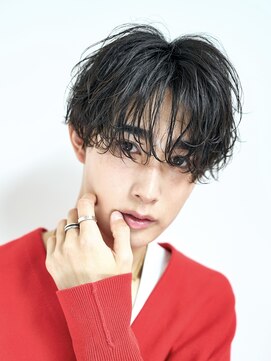 ロンドアンメゾン 原宿(Lond un Maison.) men's/メンズ/フェザーパーマ/ニュアンス/ブルーブラック/メンズ