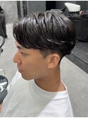 ニュアンスパーマ/刈り上げセンターパート