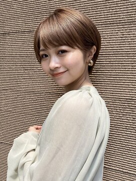 ガーデンヨコハマ(GARDEN YOKOHAMA) 丸みショート ベージュカラー シースルーバング TOKIKATA