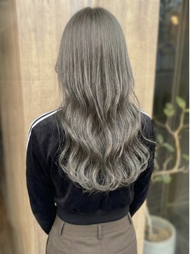 ニコリヘアワークス(nicori hair works) ロング×ハイトーン×シアーベージュ2