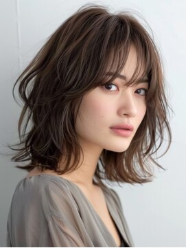 アース 菊名店(HAIR&MAKE EARTH) 小顔ボブパーマ/ブリーチなしカラー/20代30代