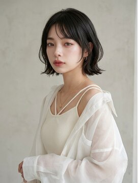アールイーノウン 阿倍野区昭和町店(re; nown) ナチュラルボブ×大人ショートボブ×前髪あり 20代30代40代50代