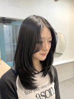 hyon myon/RISEbyREVO 綾瀬店【ヒョンミョン】&nbsp;ハッシュカット/デザインカラー/グレージュ[綾瀬駅/韓国ヘア]
