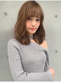 アフロート 無造作カールゆるふわミディブランジュ