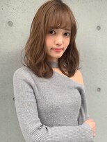 アフロート 無造作カールゆるふわミディブランジュ