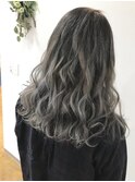 バレイヤージュ×ハイトーンアッシュグレー