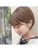 [代々木]ナチュラルピンクスイートAラインの甘辛ショートボブ