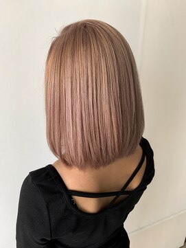 ライフ 四条畷店(Lyfe) ピンクベージュカラーボブ_大人ガーリーチョコレート_273