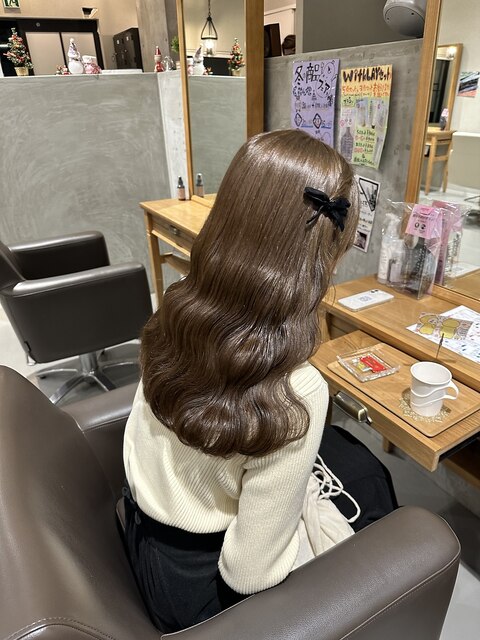 Olive color×wave hair