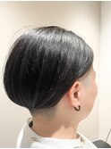 センターパート/ツーブロック/ハンサムショート/黒髪ショート