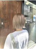 外ハネミニボブ×ミルクティーカラー♪