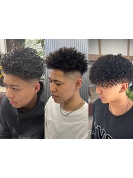 メンズのトレンド最先端！ツイスト/スパイラル/波巻き/濡れパン/イージーパーマ…様々な特殊パーマに対応！