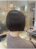 大人ガーリー チョコレート プリカール 小顔 丸みショートボブ