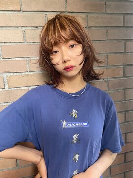 ダブミックス(DaB MIX) ウルフレイヤーデザインカラーアンブレラカラーインナーカラー