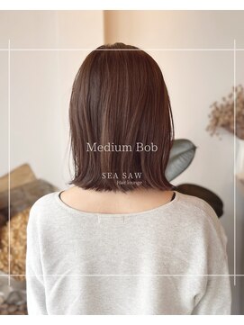 シーソー(SEA SAW) 抜け感シンプル外ハネボブ/ローボブ/茅ヶ崎/SEASAW