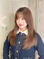 ジゼル 中津大分(GiseL)&nbsp;透明感ブラウン　レイヤーカット顔周りカット韓国風