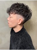 メンズカット 波巻きパーマ ツーブロック メンズパーマ 刈り上げ