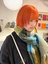 ルーム(Loom.)&nbsp;ハイトーンボブぱっつん前髪ボブミニボブ切りっぱなしボブ