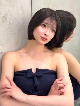 ロンドヴァリー 渋谷店(Lond vallee) ミニウルフレイヤーカット顔周り前髪韓国ショートボブ/渋谷