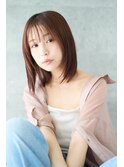 大人可愛い顔周りレイヤーボブ