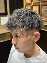 ヒロギンザバーバーショップ 大宮店(HIRO GINZA BARBER SHOP)&nbsp;シルバーメッシュツイストフェード/大宮/メンズカット/バーバー