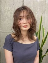 ガーデン 渋谷(GARDEN) ミディアム ニュアンスパーマ 似合わせ 顔周り