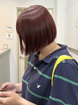 ブラン(blanc) ブリーチなし赤髪@AZUSA