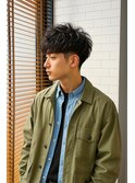 メンズ刈り上げマッシュ×シャドウパーマ
