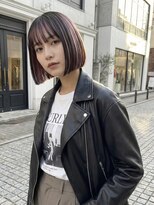 グルス(GruS) #切りっぱなしボブ #アンブレラカラー #ピンクバイオレット