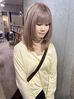 パークホワイト 代官山(PARK White)&nbsp;ピンクベージュウルフレイヤーハッシュカット小顔カット