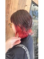 ヘアーラウンジ エゴ(Hair Lounge EGO)&nbsp;春のイメチェンに◎垢抜けインナーカラー　ウルフ