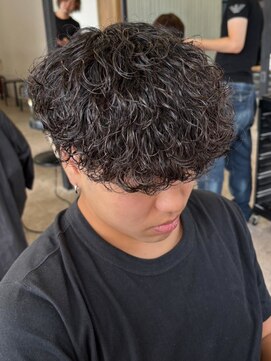 エルマーク 松山(L-MARK) 波巻きツイスパ/サーフカール/メンズ/men's/フェザーパーマ/眉毛